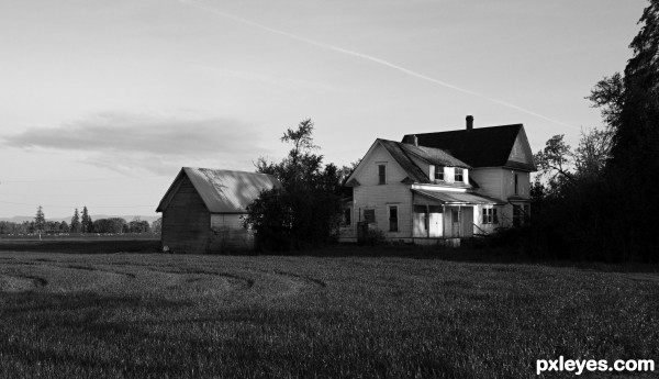 Abandoned farm house